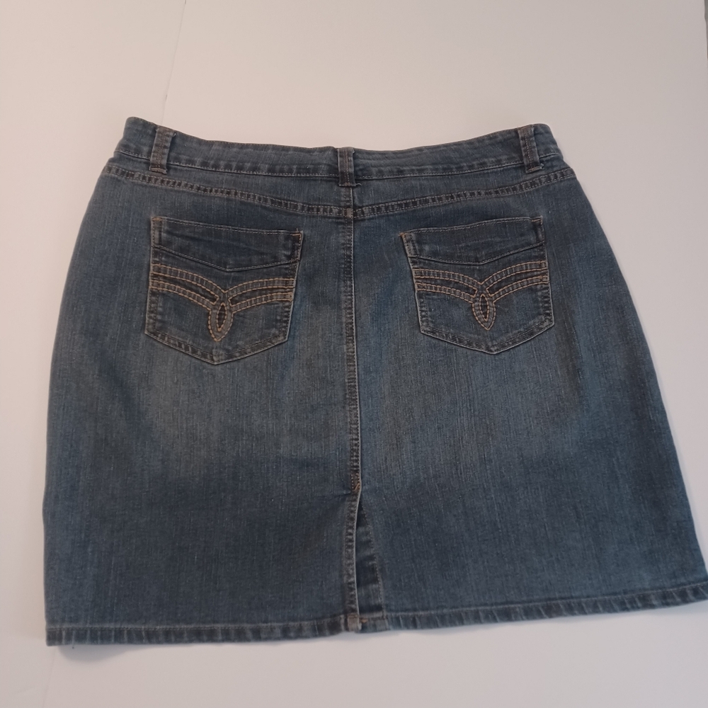 Sonoma Denim Western Pencil Mini Skirt Sz 14